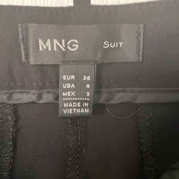 MNG by Mango NWOT Trouser Black Pants Clasp Closure Size 4 - Picture 2 of 9